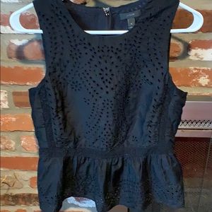 JCrew Eyelet Peplum tank